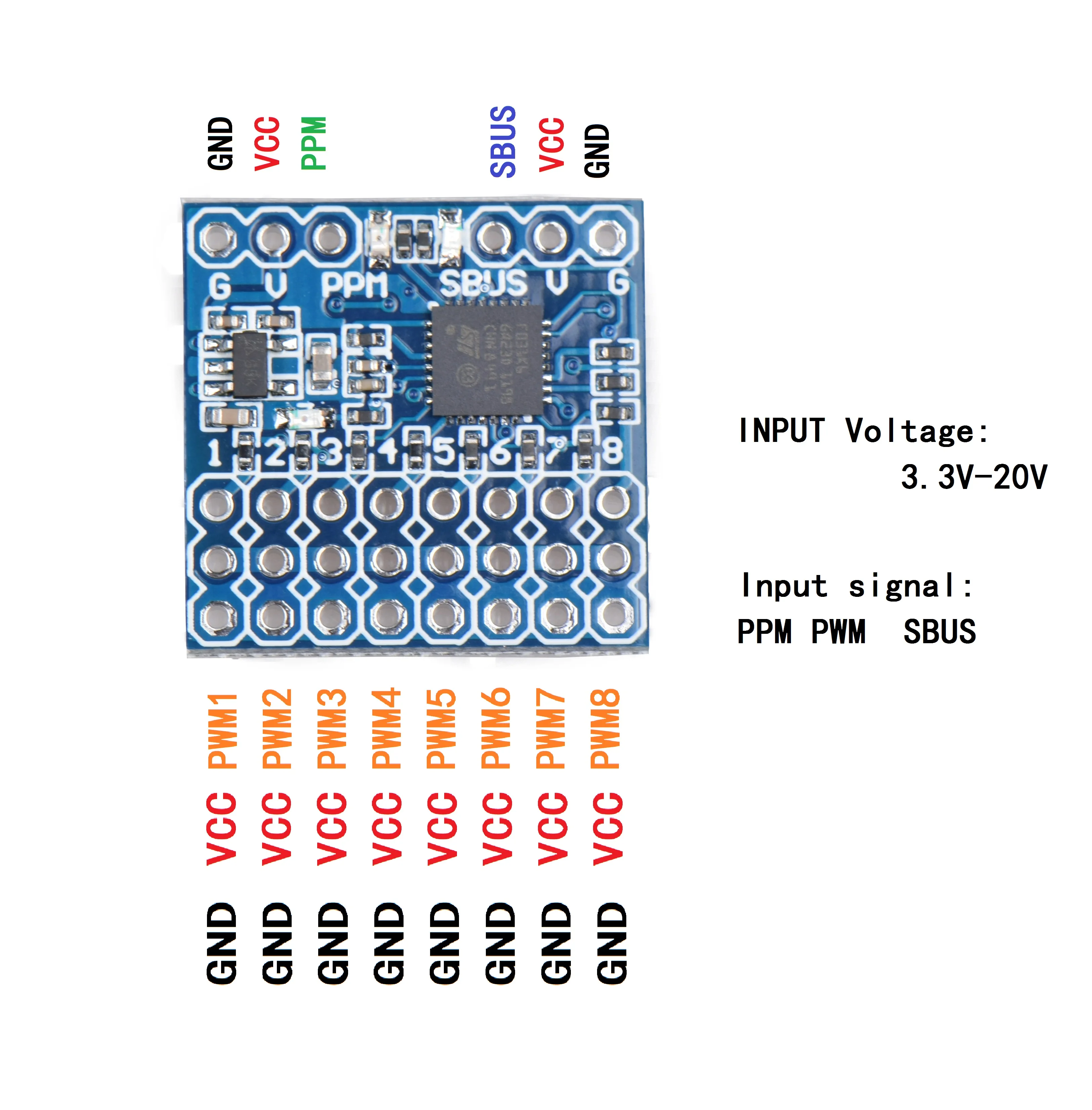 JHEMCU Ricevitore 8CH PWM PPM  - Receiver Sbus 8Ch recensione e prezzo